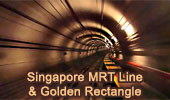 Singapore North East MRT Line (NEL) and Golden Rectangles. 