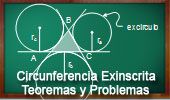 Circunferencia Exinscrita: Teoremas y Problemas. 