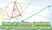 Geometra Dinmica: Recta de Lemoine de un triangulo. Animacin interactiva para tabletas