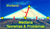 Mediana del Triangulo: Teoremas y Problemas. 