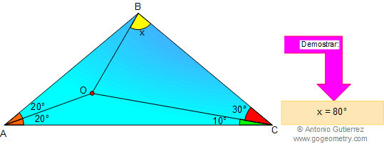 Problema 2: Triangulo, Ángulos, Trazos auxiliares. 