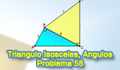  Problema de Geometría 58: Triangulo rectángulo, Congruencia, Pitágoras.