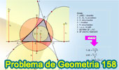 Problema de Geometría 158 (ESL): Triangulo, Relación entre el Inradio, Circunradio y Exradios, Circuncentro, Circunferencia Circunscrita, Flecha o Sagita, Incentro, Excentro, Perpendicular..