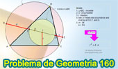Problema de Geometría 160 (ESL): Triangulo, Circunferencias Inscrita y Circunscrita, Secante que pasa por el Incentro y Circuncentro, Inradio, Relaciones Métricas