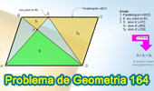 PProblema de Geometría 164 (ESL): Paralelogramo, Trapecio, Diagonales, Área.