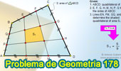 Problema de Geometría 178 (ESL): Cuadrilátero, Trisección de los lados, Relación de Áreas.