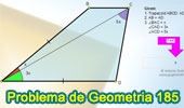 Problema de Geometría 185.
Trapecio, Líneas Paralelas, Congruencia, Medida de Ángulos, Líneas Auxiliares.