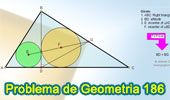 Problema de Geometría 186. Triangulo Rectángulo, Altura, Incentro, Congruencia, Triangulo Isósceles.
