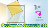 Problema de Geometría 189 (ESL): Dos Cuadrados con un Vértice Común. Distancias, Relaciones Métricas.