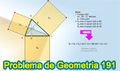 Problema de Geometría 191 (ESL): Triangulo, Cuadrados sobre los lados, Alturas, Ortocentro, Suma de Áreas.