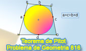 Problema de Geometría 816. Cuadrilátero circunscrito, teorema de Pitot.