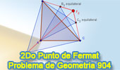 Problema de Geometría 904 (ESL): 2do Punto de Fermat, Triangulo, Equilátero Interior, Rectas Concurrentes