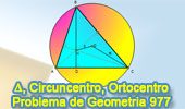 Problema de Geometría 977 (English ESL): Triangulo Acutángulo, Circuncentro, Ortocentro, Altura, Circunradio, Relaciones Métricas
