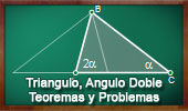Triangulo con Angulo Doble. Teoremas y Problemas (Spanish-language version, ESL). 