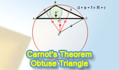  Online Geometry: Carnot's Theorem in an Obtuse Triangle.