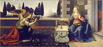 The Annunciation by Leonardo
