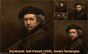 Rembrandt: Self-Portrait (1659). Golden Rectangles