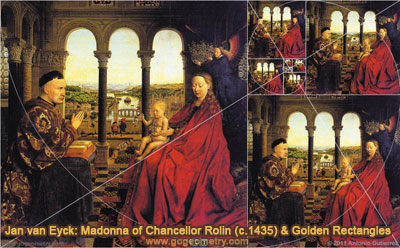 Jan van Eyck: The Madonna of Chancellor Rolin and Golden Rectangles