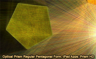 Optical Prism with Regular pentagonal Form. Scene created using Prism HD for iPad