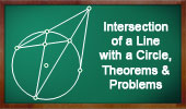  Intersection of a Line with a Circle, Theorems and Problems.