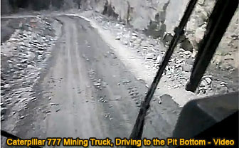 Caterpillar truck 777F, Driving to the Pit Bottom