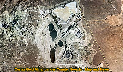 Cortez Gold Mine, Lander County, Nevada, Map and News