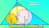 Problema 28: Triángulo rectángulo, Altura, Incentros, Inradios, Tangentes. 
