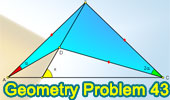 Problema 43: Ángulos en triángulos y cuadrilátero, 60 grados. 