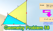 Problema de Geometría 58: Triangulo rectángulo, Congruencia, Pitágoras. 