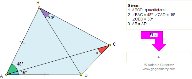 Triangulo, Cuadrilátero, Ángulos, Congruencia, Líneas Auxiliares