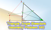  Problem 340. Triangle, Angle Bisectors, Perpendiculars, Exterior Point, Distances.