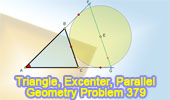  Problem 379. Triangle, Excenter, Parallel to a side, Angle, Congruence.