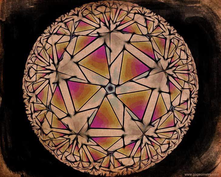 Kaleidoscope of Geometry Problem 395 based on Poincare Disk Model, Square, Equilateral Triangle