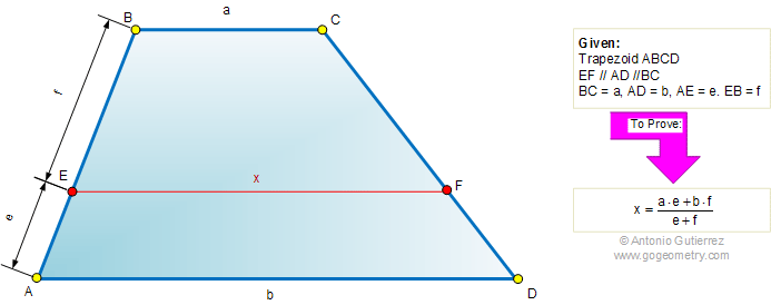 Geometry problem: Trapezoid, Parallel, Similarity, Measurement