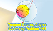 Problem 444: Internally Tangent circles, Secant line, Chords, Angles, Congruence