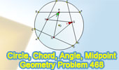 Circle, Chord, Midpoint, Congruence, Angle