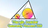  Problem 559: Triangle, Cevian, Incenters, Angle, 90 Degrees.