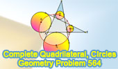  Problem 564: Complete Quadrilateral, Incenter, Excenter, Concyclic Points.