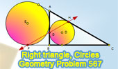  Problem 567: Right triangle, Incircle, Excircle, Collinear tangency points.
