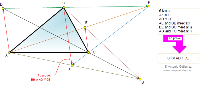 Math Education Geometry Problem 633 Triangle Parallel Lines Intersecting Lines Level High School Honors Geometry College Math Ed Distance Learning