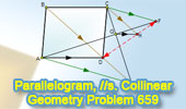Parallelogram, Parallel lines, Collinear points