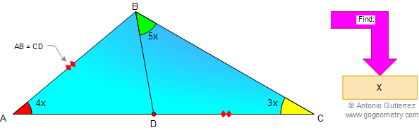 Problem 13: Triangle, Angles, Congruence. 