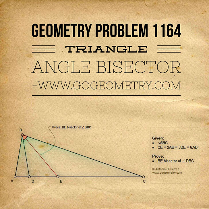 Artwork of Problem 1164, Triangle, Angle Bisector, iPad Apps, Typography
