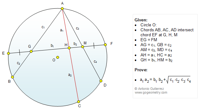Geometry Problem 1190: Circle, Chords, Congruence.