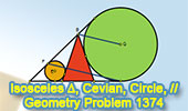 Problema de Geometra 1374 Isosceles Triangle, Circle
