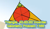 Problema de Geometra 1388 40-60-80 triangle