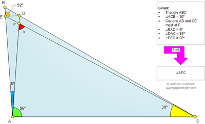 Problema de Geometría 820 (ESL): Triangulo, Angulo, 30 grados