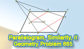 Problema de Geometra 865, Parallelogram, Midpoint, Parallel