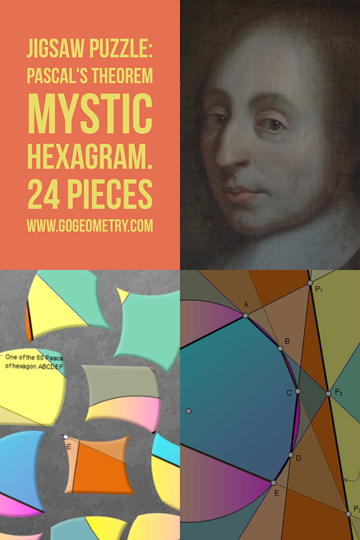 Jigsaw Puzzle: Pascal theorem 24 pieces