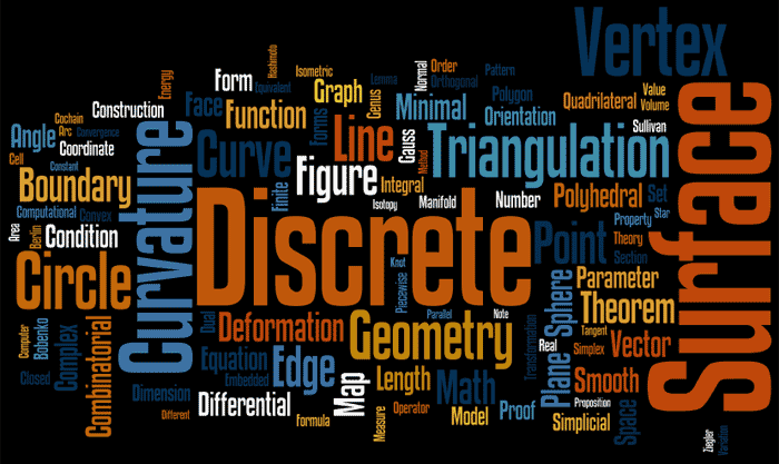 Word Cloud of Discrete Differential Geometry